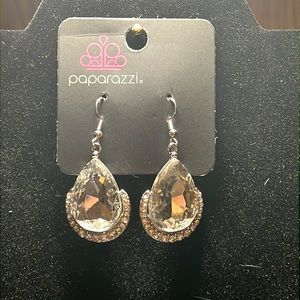 White teardrop earrings